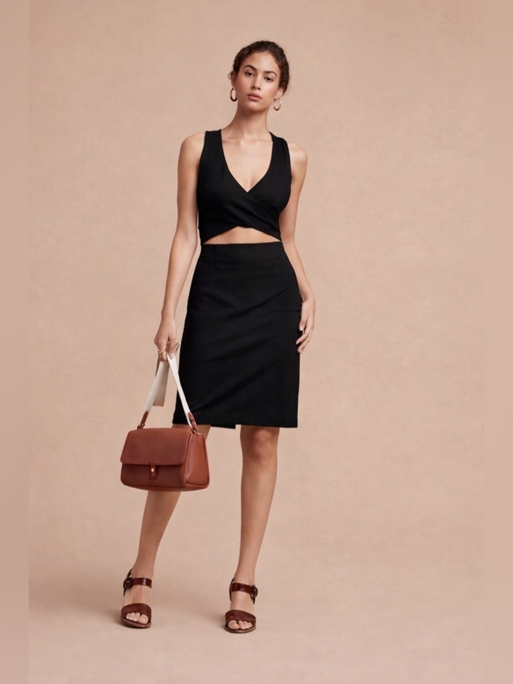WILFRED - Cenon Dress in black. Size 0. Stretchy.